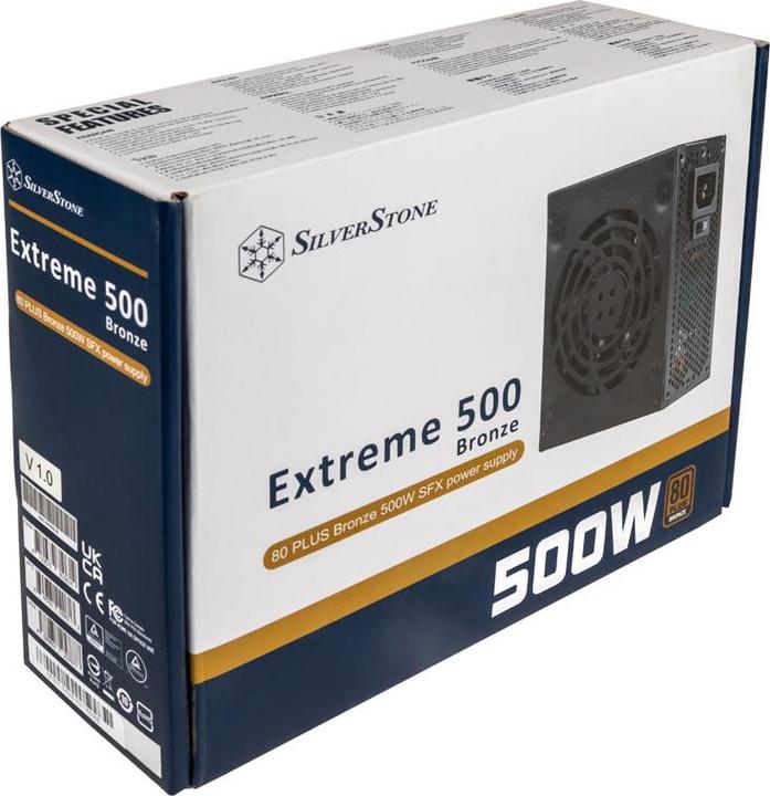 Produktbild Silverstone SST-EX500-B Extreme SFX Netzteil 80 PLUS Bronze - 500 Watt (500 W)