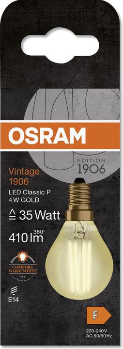 Actual product image Osram vintage 1906 (E14, 4.50 W, 420 lm, 1 x, F)