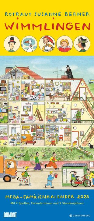 Produktbild Wimmlingen 2025 – Mega-Familienkalender mit 7 Spalten – Mit 2 Stundenplänen und Ferientabelle – (30 x 70 cm, Harter Einband, Deutsch)