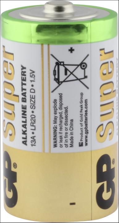 Produktbild GP Batteries Super (2 Stk., D, 1300 mAh)