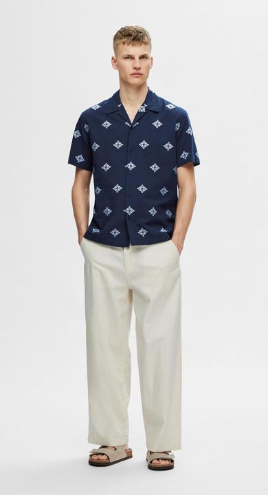 Image du produit Selected Homme Chemise à manches courtes en coton imprimé (L)