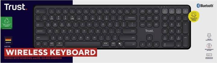 Actual product image Trust Vaiya Wireless Keyboard for Multiple Devices - Black EN (DE, Wireless)