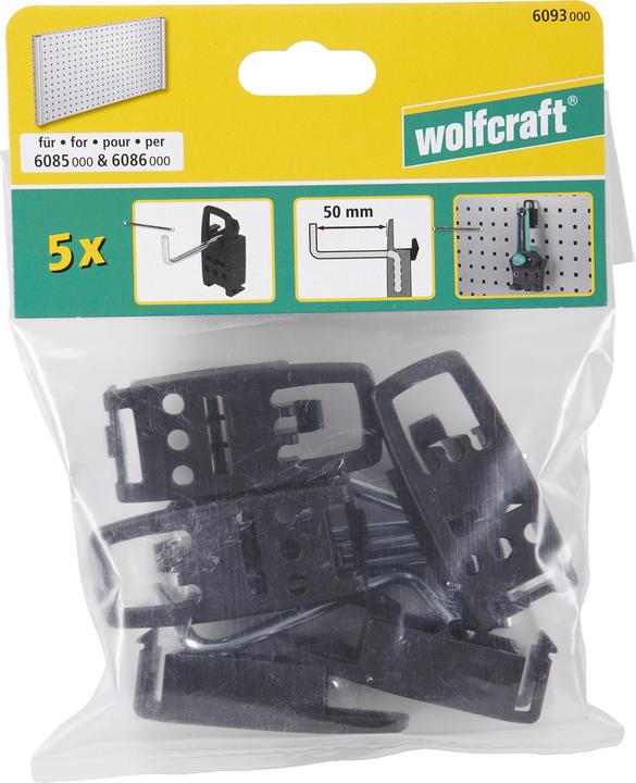 Productafbeelding wolfcraft wolfcraft 5 geperforeerde muurhaken 30mm WSS