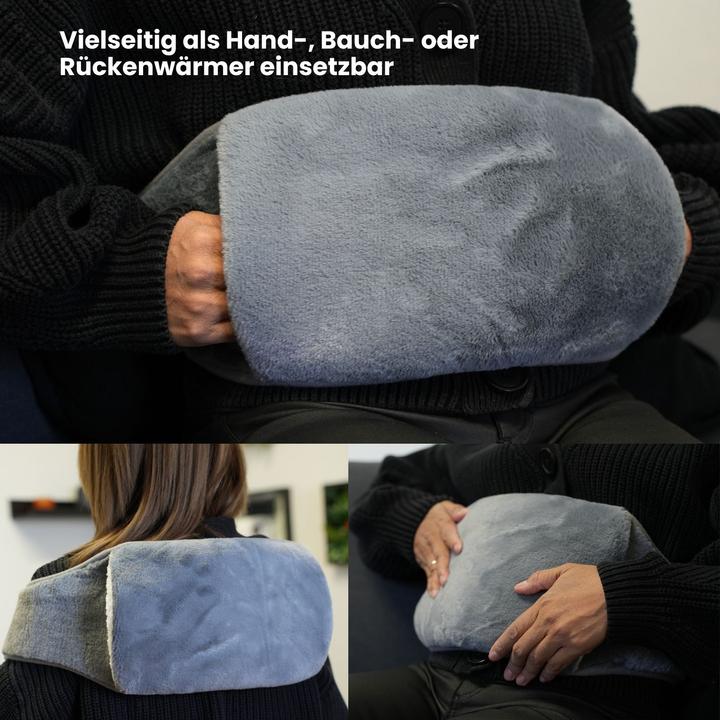 Immagine prodotto Hermex Set di cintura riscaldante e borsa dell'acqua calda Scaldamani Scaldapancia Bottiglia dell'acqua (0.80 l)