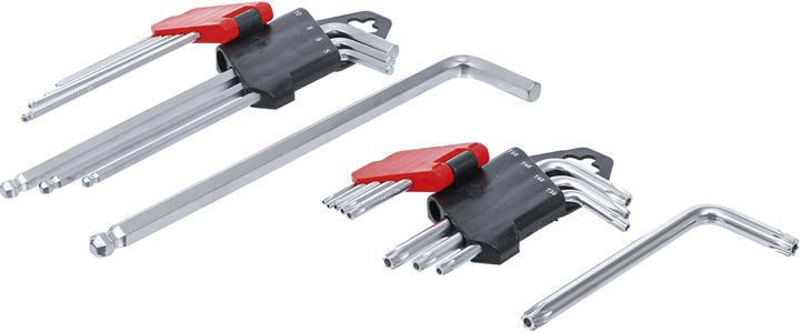 Produktbild BGS Winkelschlüssel-Satz lang T-Profil (für Torx) T10 - T50 / Innensechskant 1,5 - 10 mm 18-tlg. (T-profil)