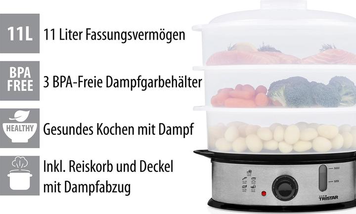 Produktbild Tristar Dampfgarer 12 L (CH-Stecker)