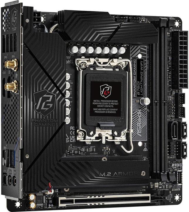 Image du produit AsRock B760I Lightning WiFi 1700 mATX HDMI/DP DDR5 retail (LGA 1700, Intel B760, Mini-ITX)