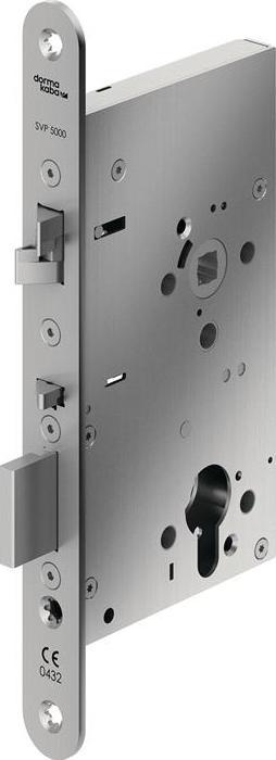 Dormakaba Panic mortise lock SVP 5xxx Fkt.E rd 24/55/72/9mm DIN L/R VA