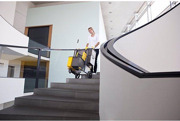 Produktbild Vermop Reinigungswagen SHOPSTER TREPPE SPRINT, 830x700x1000 + H-verstellb. Schiebegriff (1 Stk.)