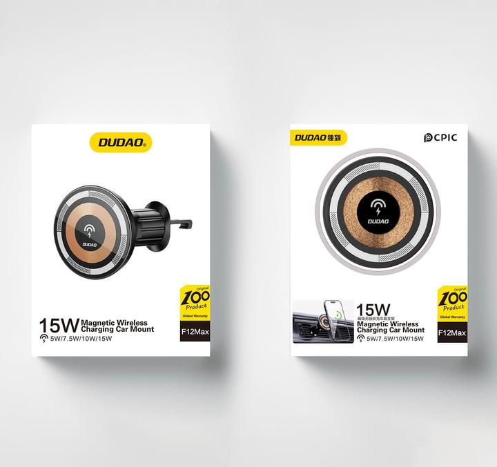 Actual product image Dudao F12MAX 15W Wireless Charger and Car holder