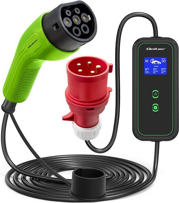 Image du produit Qoltec 52471 (Type 2, 7 kW, 32 A, CEE32 rouge)