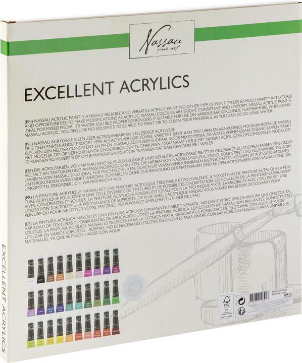 Produktbild Art Sensations Nassau Acrylfarben-Set, 30x12ml (Mehrfarbig, 360 ml)