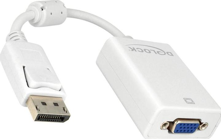 Image du produit Delock Adaptateur d'écran DP vers VGA-Bu blanc (VGA, 16 cm)