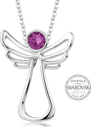 Image du produit Levien Guardian Angel Fuchsia Crystal Necklace (L)