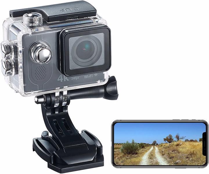 Somikon 4K-Action-Cam mit UHD-Video (24p, 4K, WLAN)