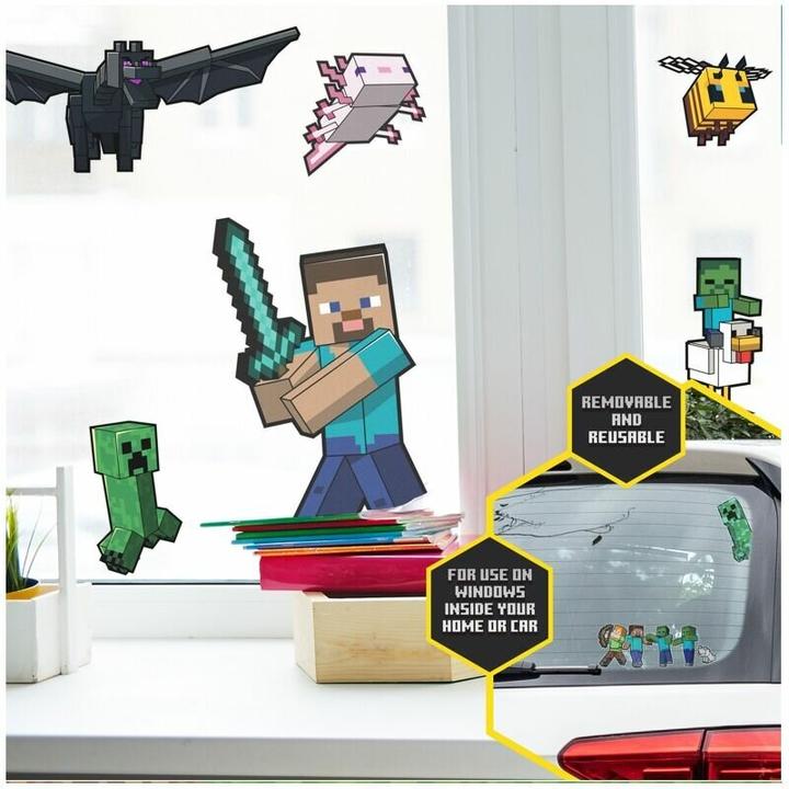 Immagine prodotto Paladone Products Mojang Studios - Minecraft - Set di adesivi per la finestra