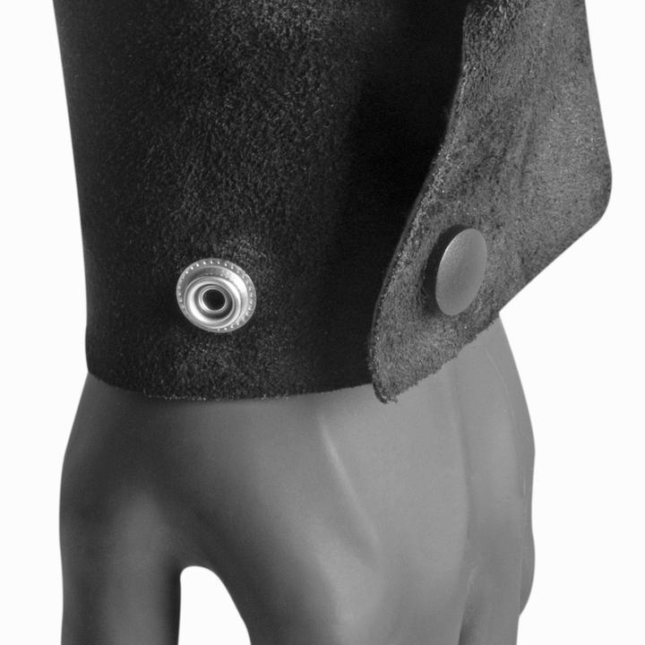 Actual product image Stahlwerk bib sleeves with carrying straps made of high-quality split leather