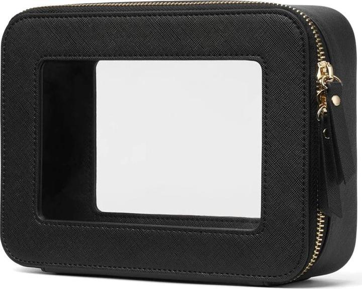 Produktbild Only-Bags.Store Mini klar Make-up Tasche Pu Vegan Kunstleder niedlich kleine sichtbare Fenster Lagerung