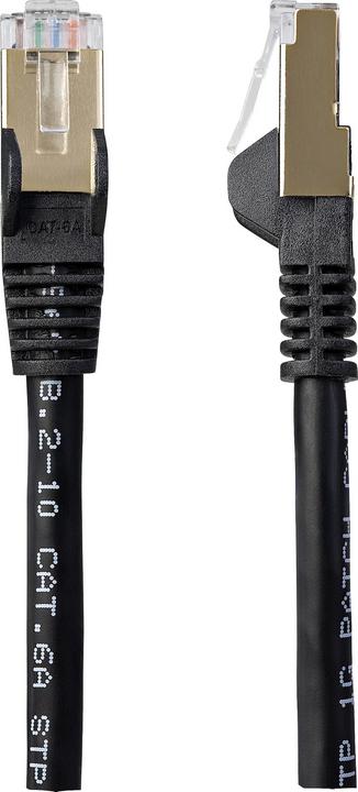 Actual product image StarTech .com 6ASPAT7MBK patch cable CAT6a (7 m, black, RJ45 snagless connector, CAT6a-STP cable, copper (S/UTP, CAT6a, 7 m)