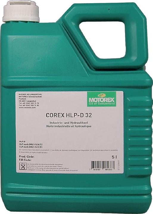 Actual product image Motorex Corex HLP-D32 ISO VG 32 (5000 ml)