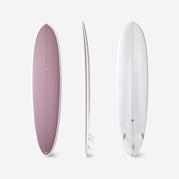 Olaian Surfboard Hybrid aus Harz 8' 62 l mit drei Finnen lila (8')