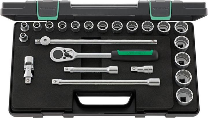Productafbeelding Stahlwille Steckschlüssel-Garnitur 1/2" Nr. 50a/17/6 (1/2", 11/16", 3/4", 3/8", 5/8", 25/32", 7/16", 13/16", 19/32", 9/16", 1 1/4", 1 3/16", 7/8", 1 1/8", 1 1/16", 15/16")
