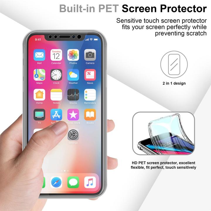 Productafbeelding Cadorabo TPU 360 graden hoesje (Apple iPhone X)