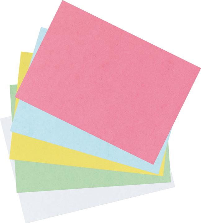 Actual product image Herlitz Index cards, DIN A5, blank, yellow made of paper, woodfree, 170 gsm (A5, 170 g/m², 100 x)