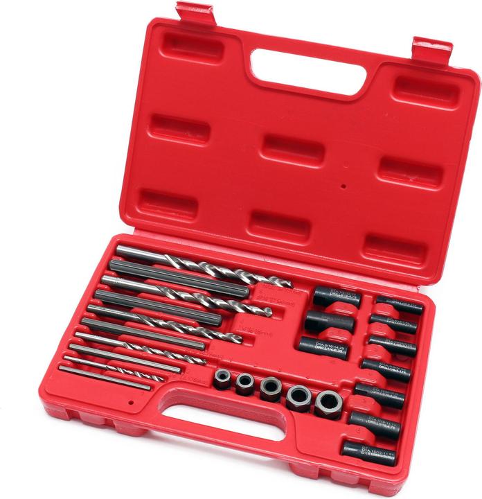 Actual product image Wiltec Screw Extractor Drill and Guide Set Broken Screws Bolts Fasteners Remover 25pcs