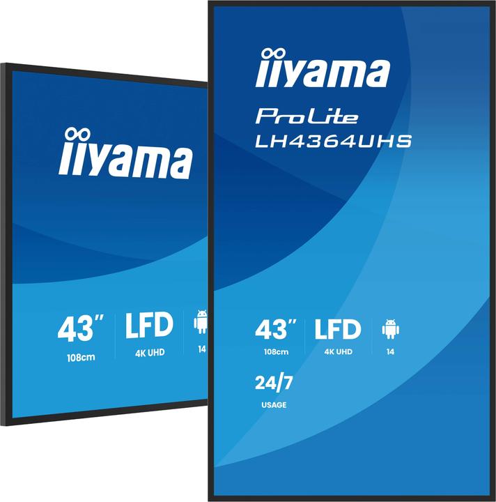 Immagine prodotto iiyama Dis Public 43 LH4364UHS-B1AG UHD (3840 x 2160 pixel, 43")