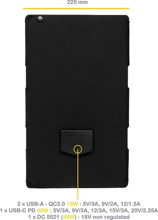 Actual product image Sunslice Portable solar panel "Fusion Flex 48" (48 W, 0.90 kg)