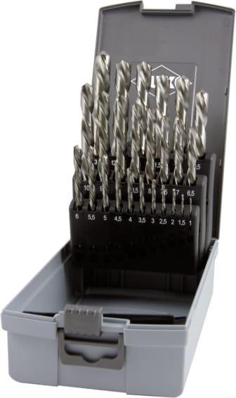 Actual product image Ruko Twist drill bit set DIN 338 type N, HSS-G - left-hand cutting in ABS plastic case - 25 pcs. (1.0 mm to 13.0 mm)