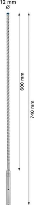 Produktbild Bosch Professional Zubehör EXPERT SDS max-8X Hammerbohrer, 12 x 600 x 740 mm (12 Millimeter)