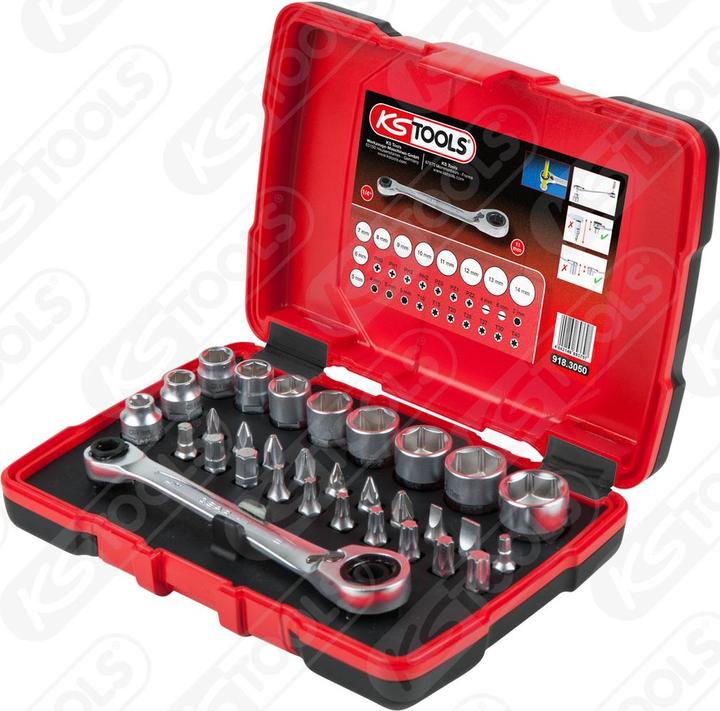 Produktbild KS Tools 1/4" + 11 mm Durchgangs-Steckschlüssel- und Bit-Satz (11 mm)