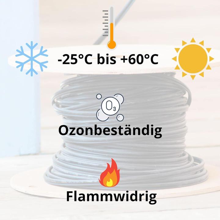 Produktbild Lapp 10 Meter 1600205 H05RR-F 2x1,5 mm² Gummileitung flexibel ohne Schutzleiter I dünnes Gummikabel (10 m)