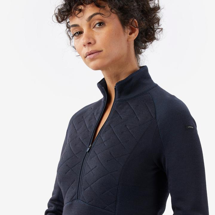 Produktbild Forclaz Merinoshirt Damen langarm - Merino Resist dunkelblau (L)