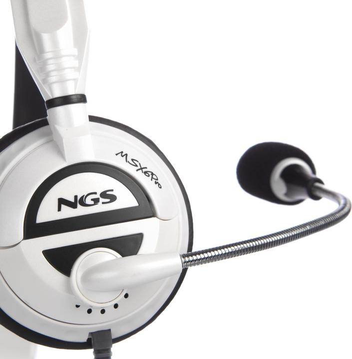 Produktbild NGS MSX6 Pro Kopfhörer Verkabelt Kopfband Calls/Music Weiss (Kabelgebunden)