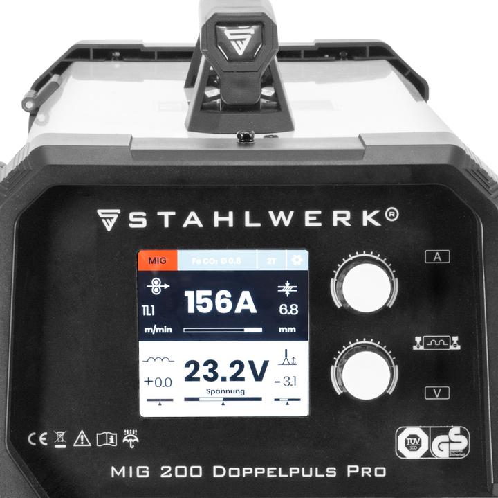 Actual product image Stahlwerk Welding machine MIG MAG 200 double pulse Pro fully synergic with accessories