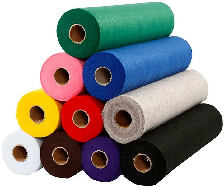 Actual product image Creativ Company Bastelfilz 180-200 g, mehrfarbig, 10 Rollen, Detailfarbe