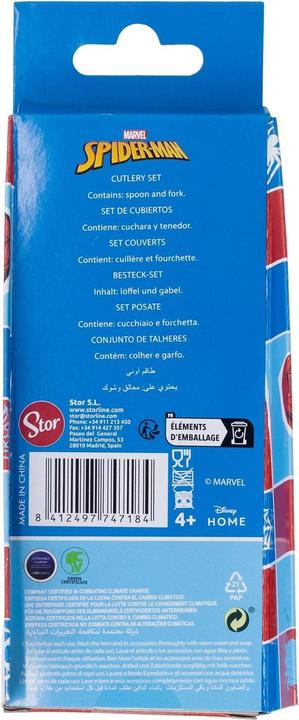 Image du produit Stor Spiderman Midnight Flyer Set de couverts pour enfants
