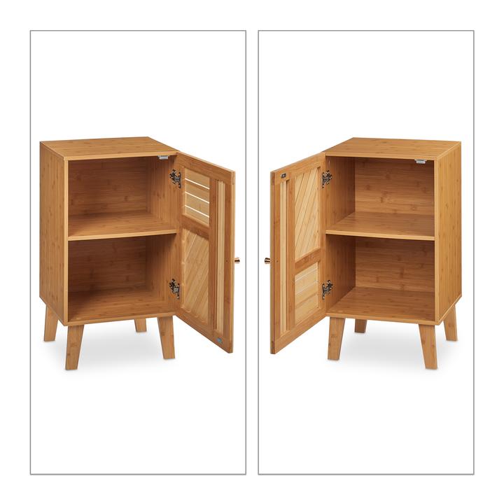 Actual product image Relaxdays Bamboo bathroom cabinet (40 x 37 x 70 cm)