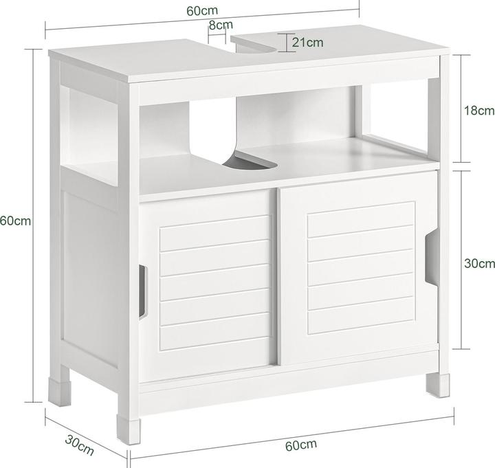 Produktbild SoBuy Waschbeckenunterschrank (60 x 30 x 61 cm)
