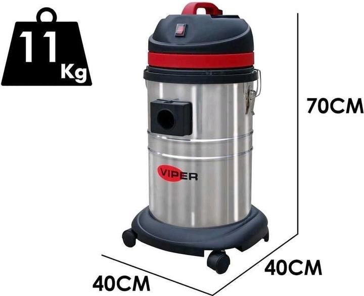 Actual product image Nilfisk & Dry Vacuum Cleaner Viper LSU135-EU 35 l Black Red Stainless Steel (Wet dry vacuum cleaner)