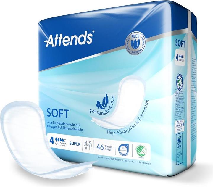 Produktbild Attends Soft 4 Super Einlagen (46 x, Normal)