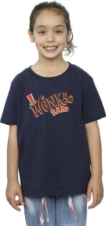 Immagine prodotto Willy Wonka & the Chocolate Factory Bar Logo Maglietta Ragazze (140, 146)