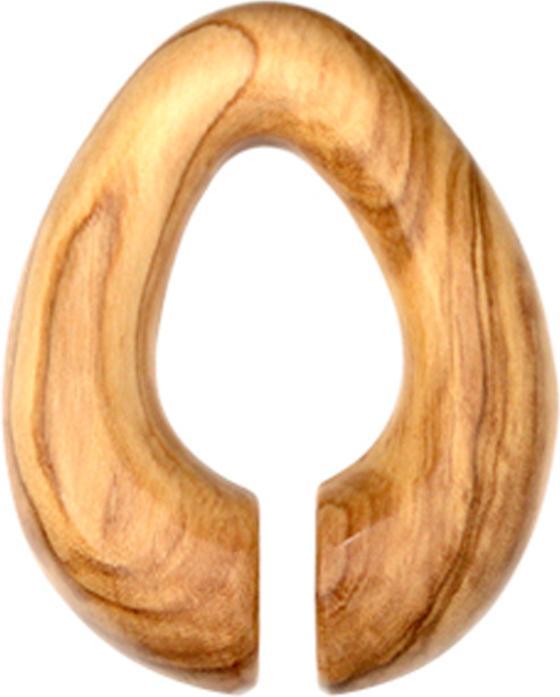 Produktbild Star Piercing Ohrgewicht Donut Tropfen aus Olivenholz (ohne Messing, Organisch)
