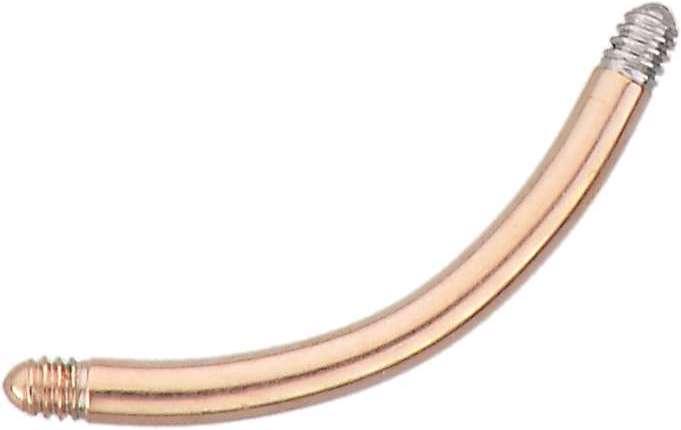 Produktbild Bijouteria 1.2mm Piercingstab (PVD Beschichtung (goldfarbig), Chirurgenstahl 316L)