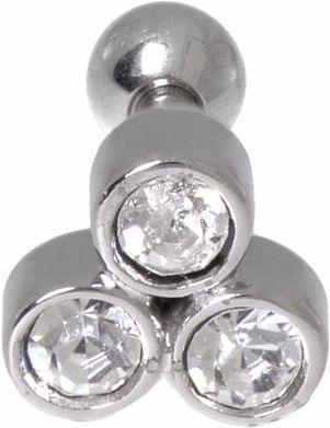 Immagine prodotto Bijouteria Piercing orecchio (Zirconia, Acciaio chirurgico 316L)