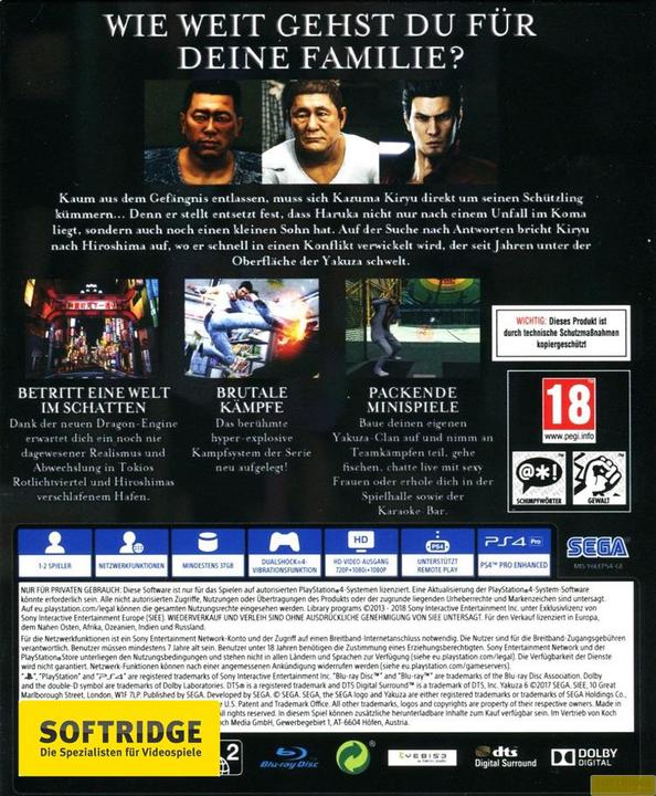 Actual product image Sega Yakuza 6: The Song of Life (PS4, EN)