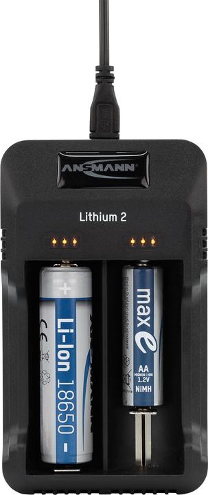 Actual product image Ansmann lithium 2 (1 pcs., 14500, 16340, 17670, 18500, 18650, 22650, 26650, AAA, AA, Chargers without battery)